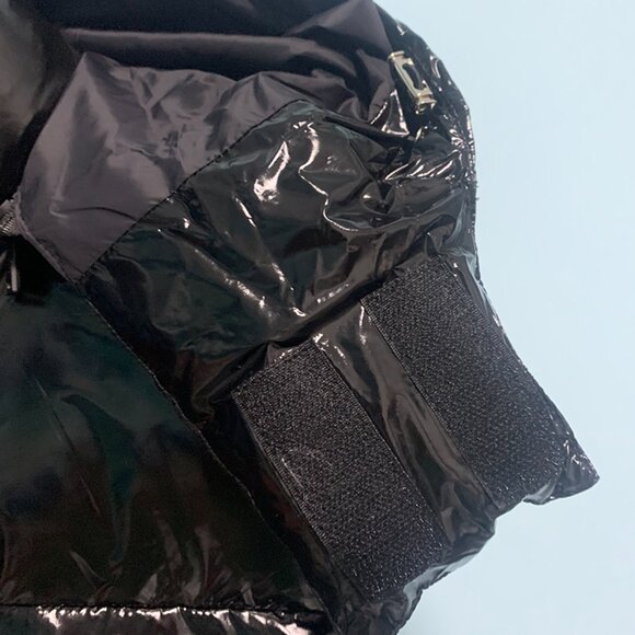 Amiri Smooth Grain Black Leather Down Vest - Picture 3 of 8